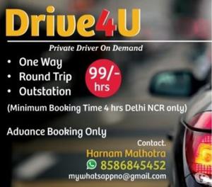Driver on dimand Delhi
