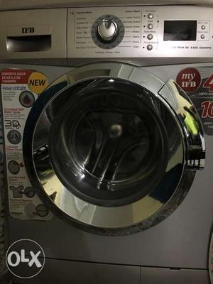 Gray And Black Front-load Washer