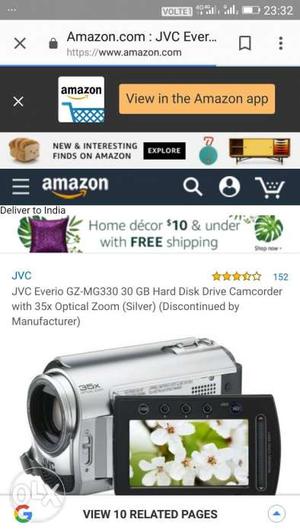 Gray JVC Camcorder Screenshot