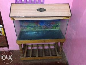 I sell my fish tank with wooden table and house