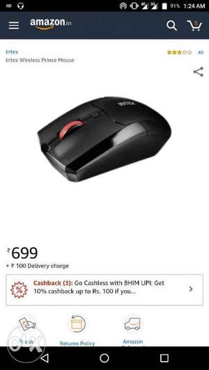 Intex wireless Bluetooth mouse 20 day old