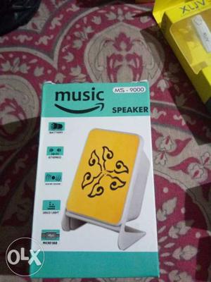 White And Yellow Music Speaker Box