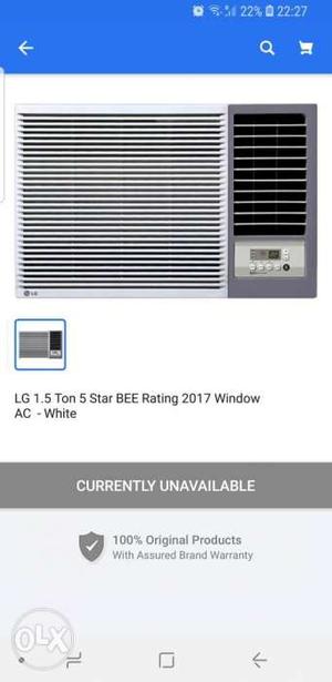 White LG Split-type Air Conditioner