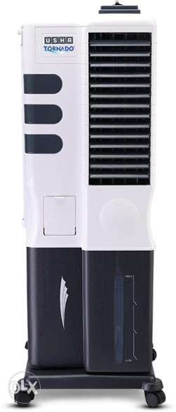 White and Black Portable Air Cooler