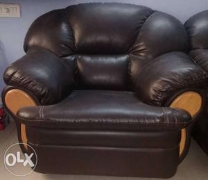 2 single brand new leather sofa purchased a month