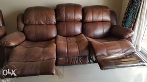 3 seater recliner sofa with push back