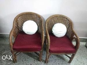 Bamboo cane sofa set One three seater + two one