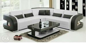 Brand new L shape sofa set with stylish center table