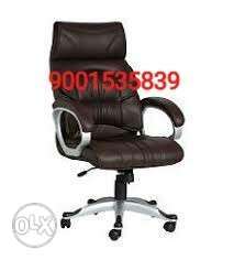 Brand new black office leather chair