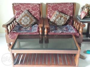 Comfortable sofa with center table