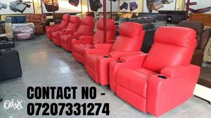 Designed RECLINERS sofas wid puffy cushions and wid great