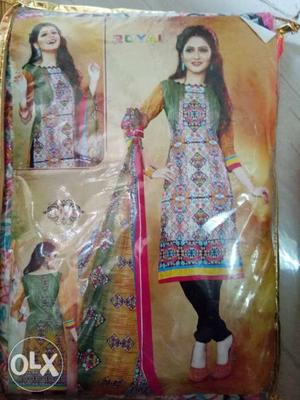 Full cotton dress material fully new with colour