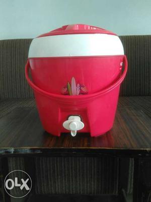 Red And White Plastic Milton Water Jug - 5 Litres