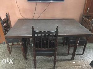 Teak wood dinning table with 4 chairs
