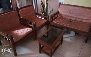 Teakwood Sofa Set (excluding the cushions) with