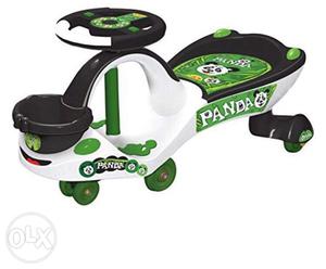 Toddler's Green And Black Panda Rise-on Toy