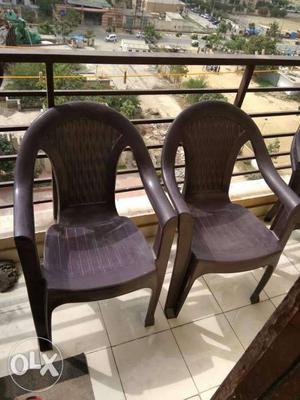 Two plastic chairs in very good condition