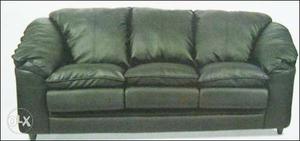 Used Durian Houston Black Leather Sofa urgently need to sell