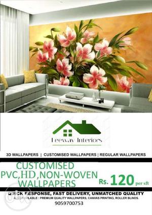 We provide all type of customised 3D wallpapers