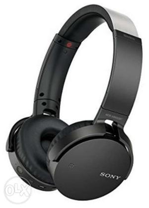 Black Sony MDR XB-650BT Bluetooth headphone.