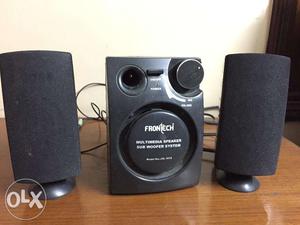 Frontech multimedia speaker with sub woofer system