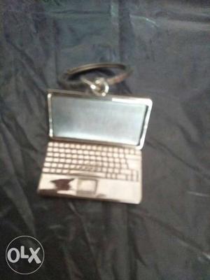Gray Laptop Keychain