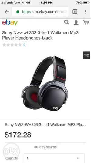 Headphone with mp3 player, like new with box