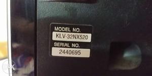 KLV-32NX520  Sticker