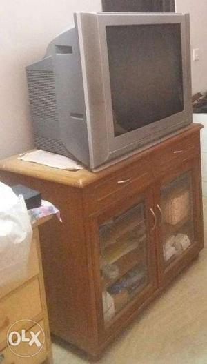 Panasonic 29 inch color TV with shoe rack cabinet