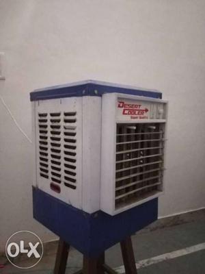 White And Blue Desert Cooler Portable Air Cooler