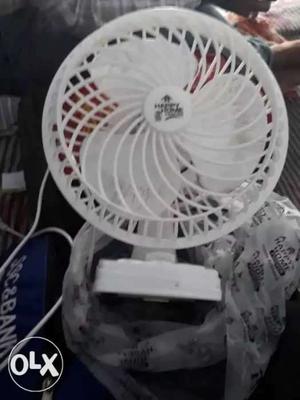 White And Gray Desk Fan