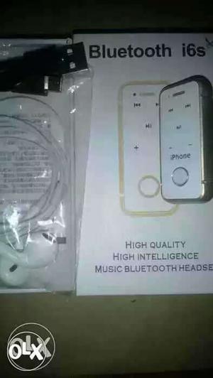 White Bluetooth I6s Music Bluetooth Headset