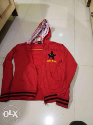 A ver nice red jacket for 10 to 12 years girl or