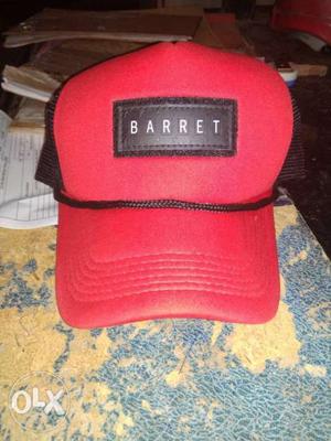Black And Red Barret Trucker Cap