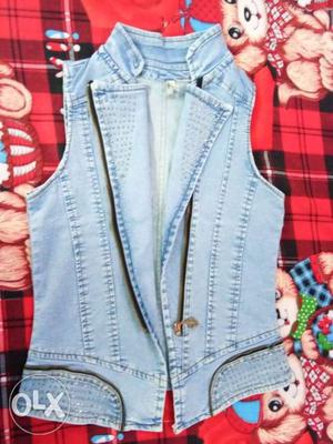 Blue-washed Chambray Vest