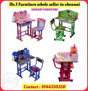Brand new kids baby desk with chairs offers