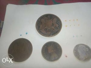 East India company  half Anna coin and 