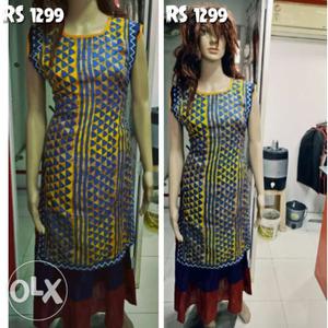Fancy long best cotton gown Pardi style side Dori pattern