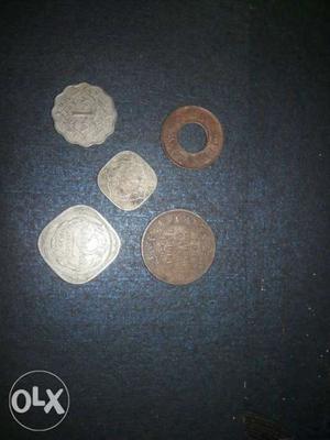 George 5th and 6th King Emperor Coins of India.