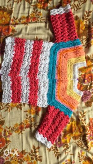 Handmade crochet sweter for baby