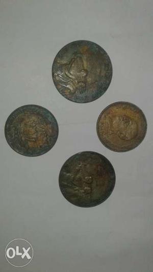 Indian old antic 10 rupees coin