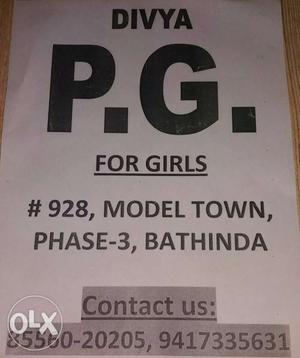 P.G for girls