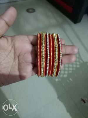 Silk Thread Bangles and Hunks - Red