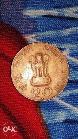 20 paise coin of mahatma gandhi