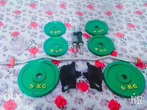 26 kg dumbbell plate 1 w bar 2 mini single bar and 1 pair of