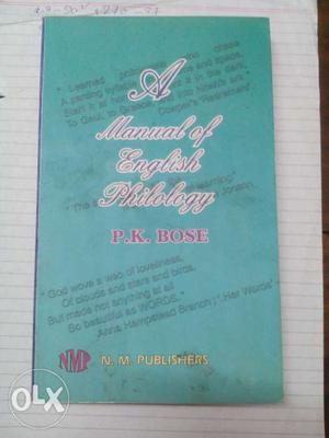 A manual english philology by p.k. Bose