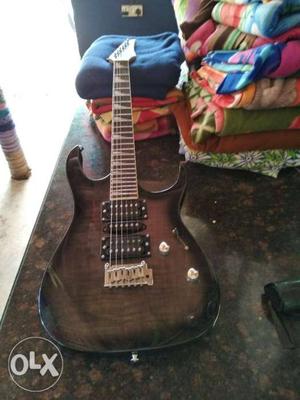 Black And Brown Electronic Guitar