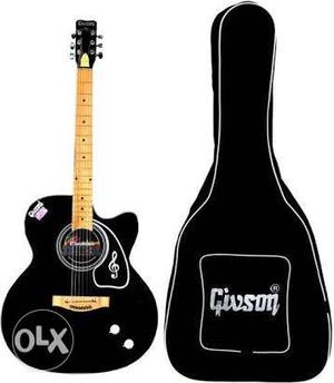 Black Givson Semi-electric Acoustic Guitar With Gig Bag