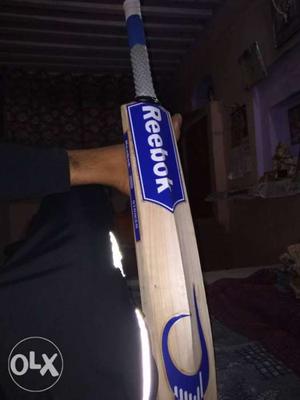 Brown And Blue Reebok Wooden Cricket Paddle