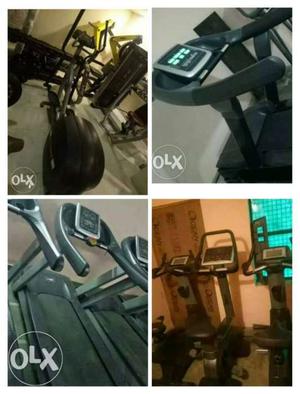 Commercial treadmill crosstrainer cycles